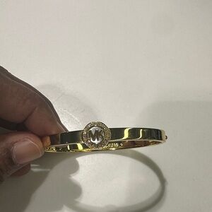 Michael Kors Gold-Tone MK Emblem Bracelet